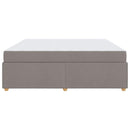 vidaXL Ágykeret matracmal Tópszínű 200 x 200 cm szövet