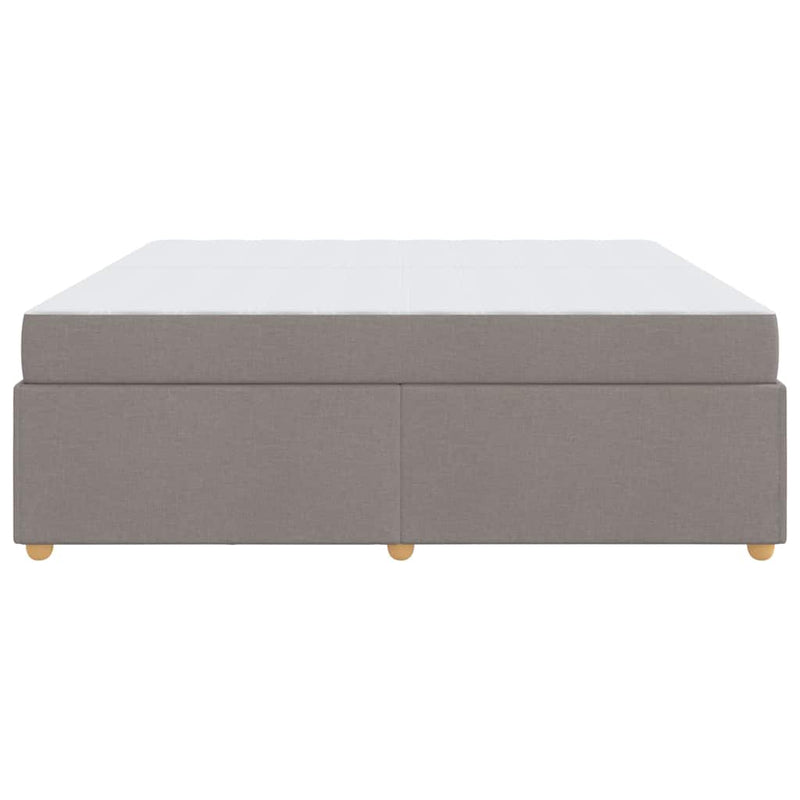 vidaXL Ágykeret matracmal Tópszínű 200 x 200 cm szövet