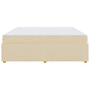 vidaXL Ágykeret matracmal Krém 200 x 200 cm szövet