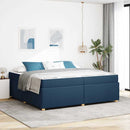 vidaXL Ágykeret matracmal Kék 200 x 200 cm szövet