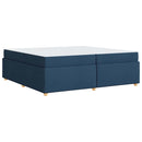 vidaXL Ágykeret matracmal Kék 200 x 200 cm szövet