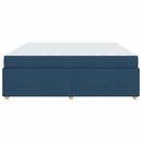 vidaXL Ágykeret matracmal Kék 200 x 200 cm szövet