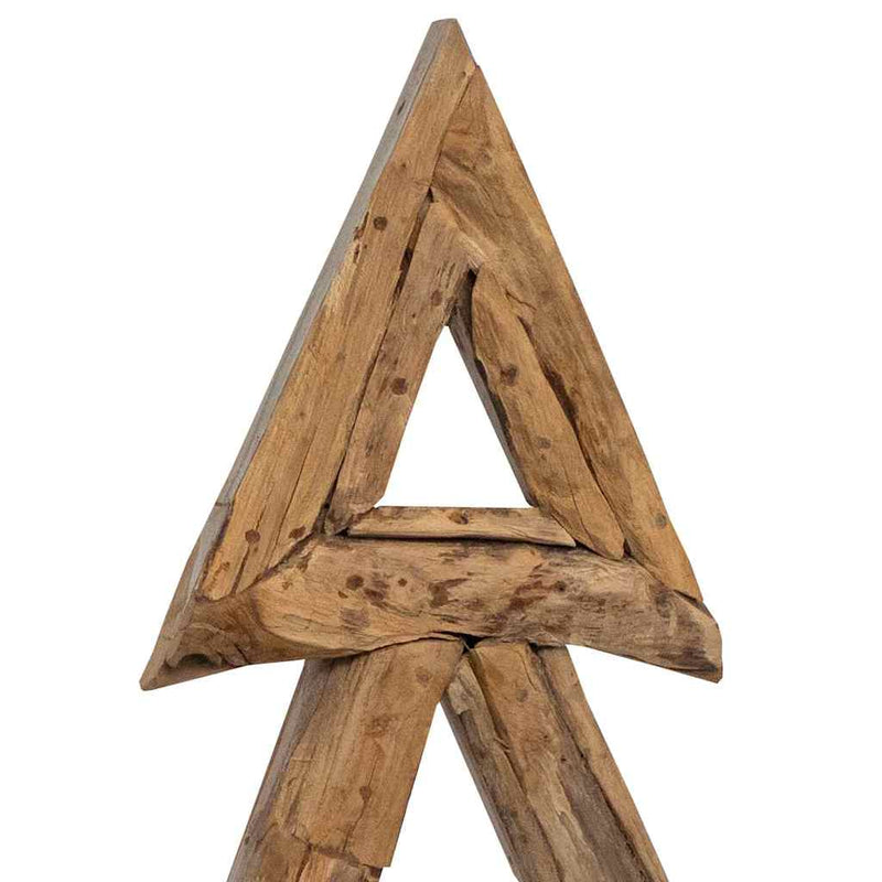 vidaXL Karácsonyfa állvánnyal Barna 90 cm Tömör tíkfa