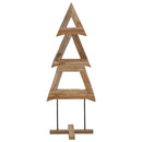 vidaXL Karácsonyfa állvánnyal Barna 90 cm Tömör tíkfa