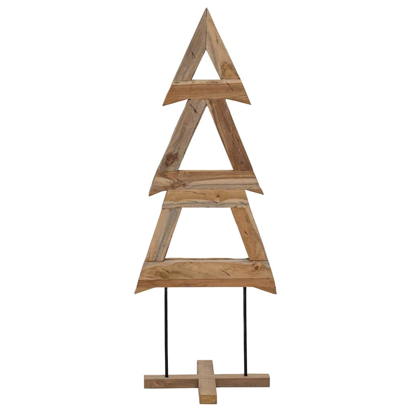 vidaXL Karácsonyfa állvánnyal Barna 90 cm Tömör tíkfa