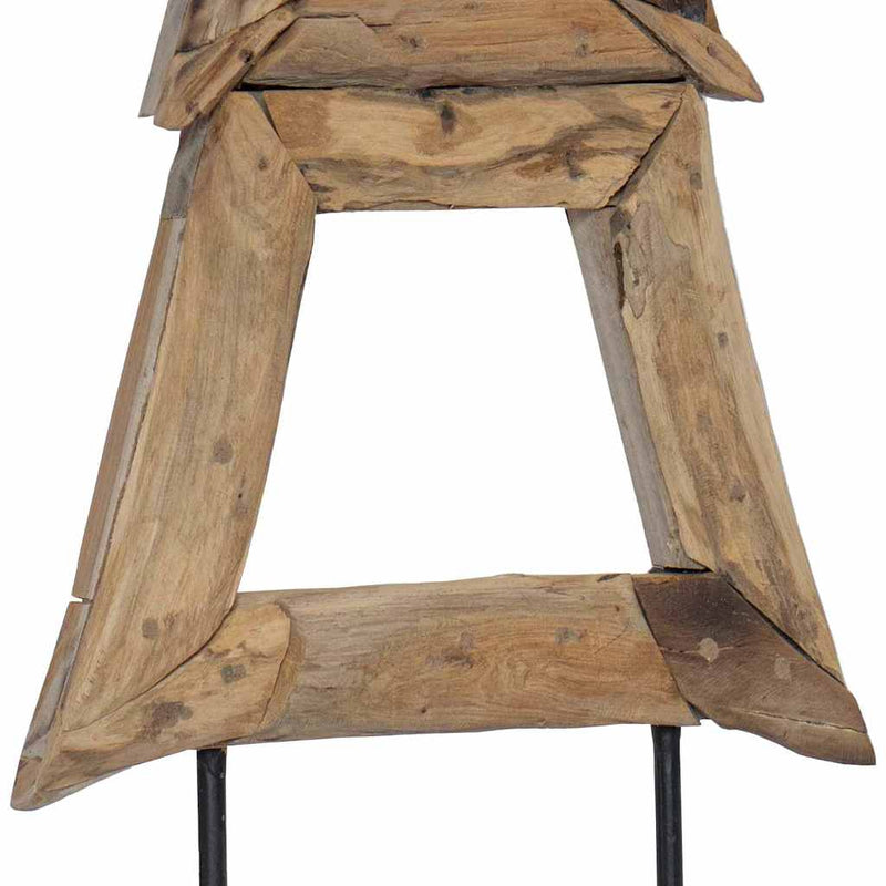 vidaXL Karácsonyfa állvánnyal Barna 120 cm Tömör tíkfa