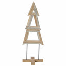 vidaXL Karácsonyfa állvánnyal Barna 120 cm Tömör tíkfa