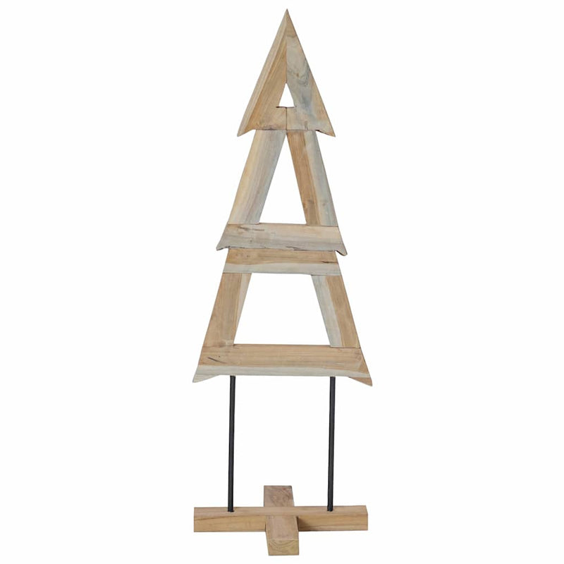 vidaXL Karácsonyfa állvánnyal Barna 120 cm Tömör tíkfa