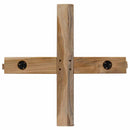 vidaXL Karácsonyfa állvánnyal Barna 150 cm Tömör tíkfa