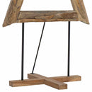 vidaXL Karácsonyfa állvánnyal Barna 180 cm Tömör tíkfa