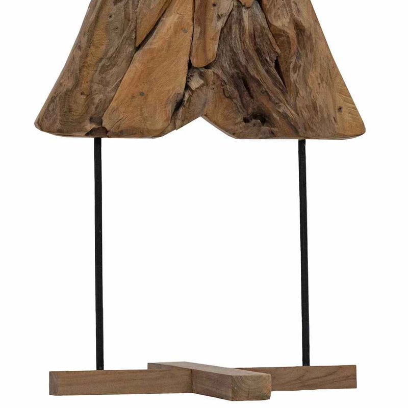 vidaXL Karácsonyfa állvánnyal Barna 90 cm Tömör tíkfa