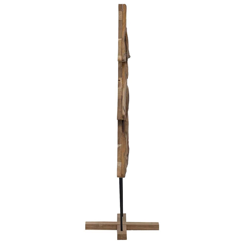 vidaXL Karácsonyfa állvánnyal Barna 90 cm Tömör tíkfa