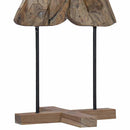 vidaXL Karácsonyfa állvánnyal Barna 120 cm Tömör tíkfa