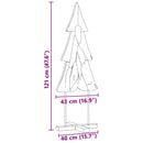 vidaXL Karácsonyfa állvánnyal Barna 120 cm Tömör tíkfa
