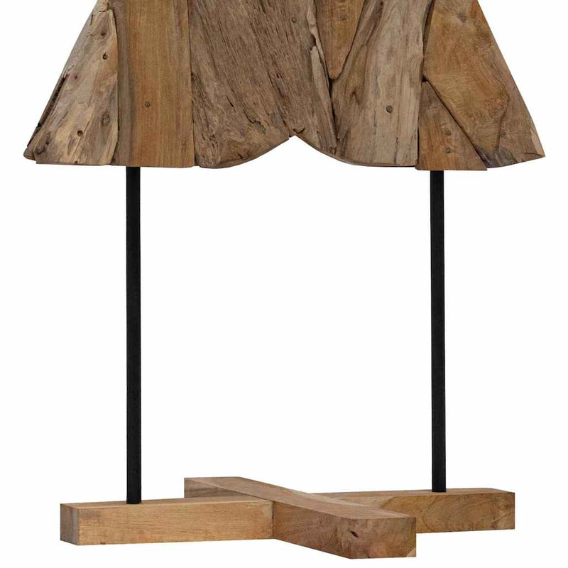 vidaXL Karácsonyfa állvánnyal Barna 150 cm Tömör tíkfa