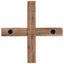 vidaXL Karácsonyfa állvánnyal Barna 150 cm Tömör tíkfa