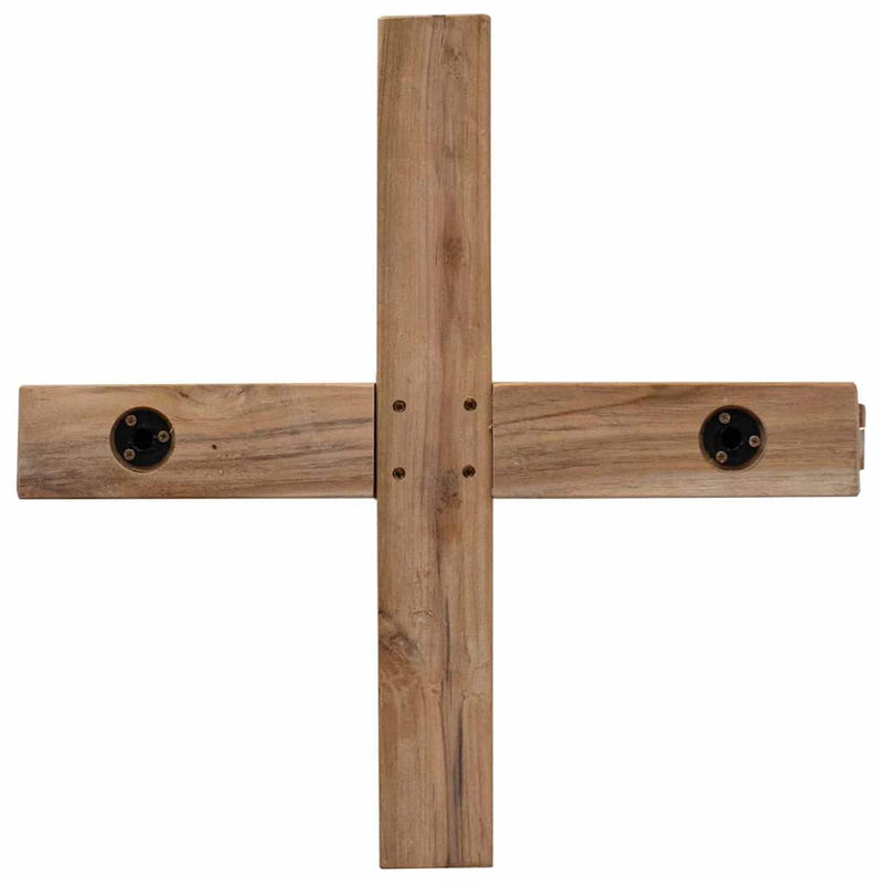 vidaXL Karácsonyfa állvánnyal Barna 150 cm Tömör tíkfa