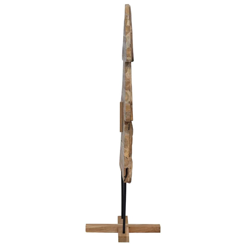 vidaXL Karácsonyfa állvánnyal Barna 150 cm Tömör tíkfa