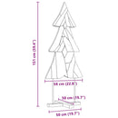 vidaXL Karácsonyfa állvánnyal Barna 150 cm Tömör tíkfa