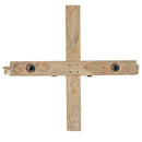 vidaXL Karácsonyfa állvánnyal Barna 180 cm Tömör tíkfa