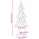 vidaXL Karácsonyfa állvánnyal Barna 180 cm Tömör tíkfa