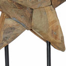 vidaXL Karácsonyi Csillag Barna 30 x 5 x 45 cm Tömör Teakfa