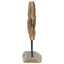 vidaXL Karácsonyi Csillag Barna 30 x 5 x 45 cm Tömör Teakfa