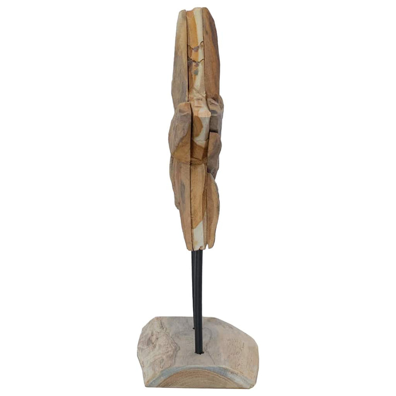 vidaXL Karácsonyi Csillag Barna 30 x 5 x 45 cm Tömör Teakfa