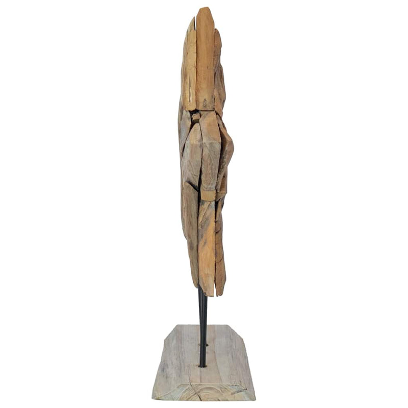vidaXL Karácsonyi Csillag Barna 45 x 5 x 60 cm Tömör Teakfa