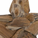 vidaXL Karácsonyi Csillag Barna 59,5 x 18 x 74 cm Tömör Teakfa