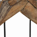 vidaXL Karácsonyi Csillag Barna 59,5 x 18 x 74 cm Tömör Teakfa