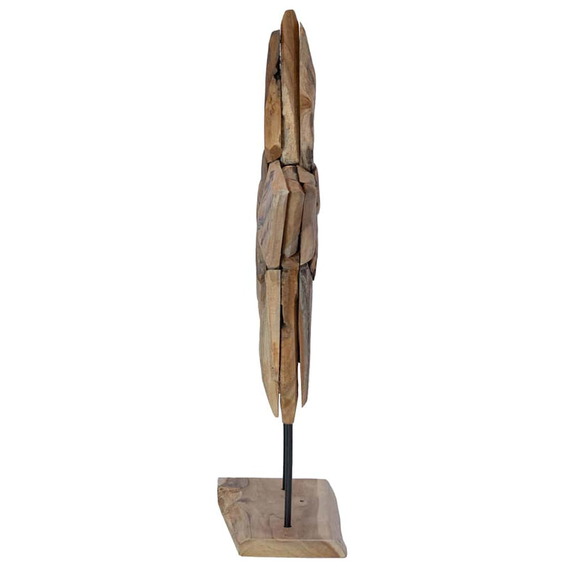 vidaXL Karácsonyi Csillag Barna 60 x 5 x 75 cm Tömör Teakfa