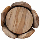 vidaXL Karácsonyfa állvánnyal Barna 80 cm Tömör tíkfa