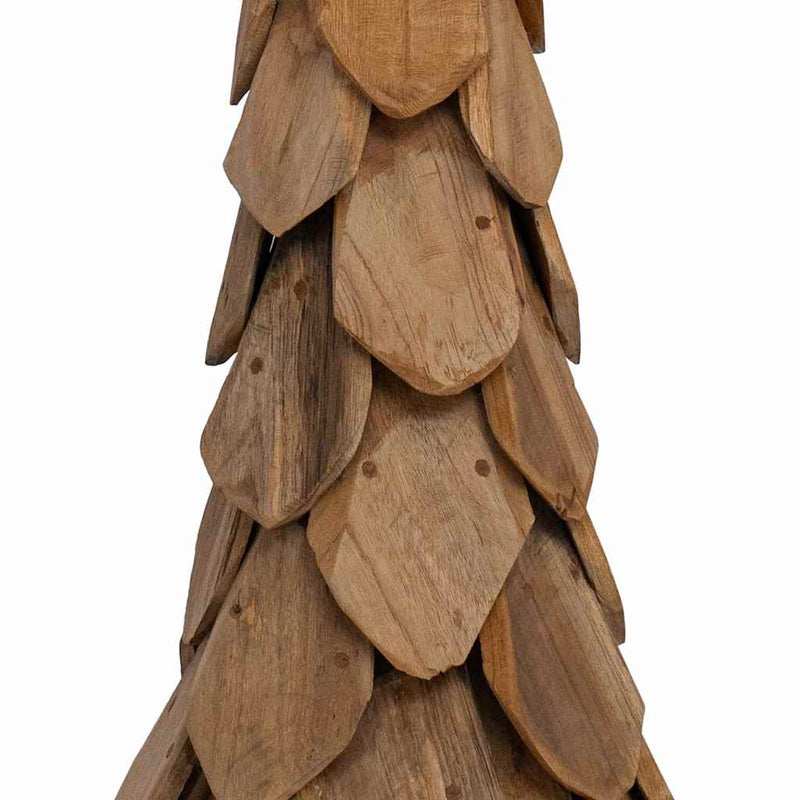 vidaXL Karácsonyfa állvánnyal Barna 110 cm Tömör tíkfa