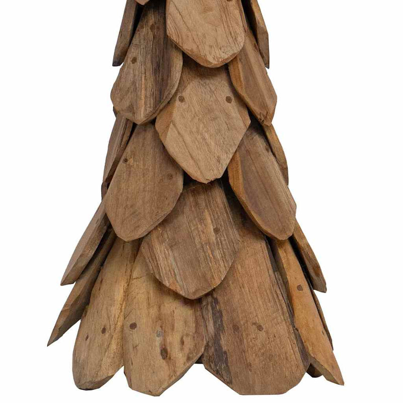 vidaXL Karácsonyfa állvánnyal Barna 110 cm Tömör tíkfa