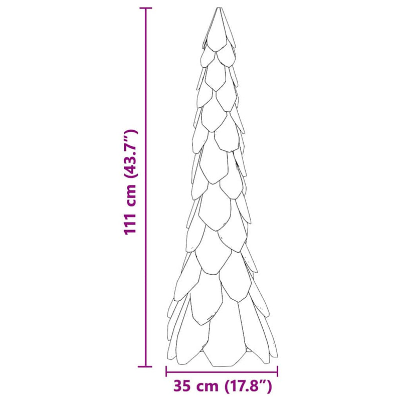vidaXL Karácsonyfa állvánnyal Barna 110 cm Tömör tíkfa