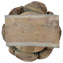 vidaXL Karácsonyfa állvánnyal Barna 90 cm Tömör tíkfa