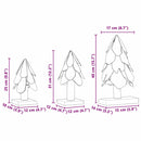 vidaXL Karácsonyfa állvánnyal 3 pcs Barna Tömör tíkfa