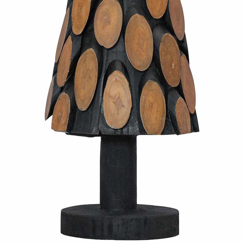 vidaXL Karácsonyfa állvánnyal Barna 60 cm Tömör tíkfa