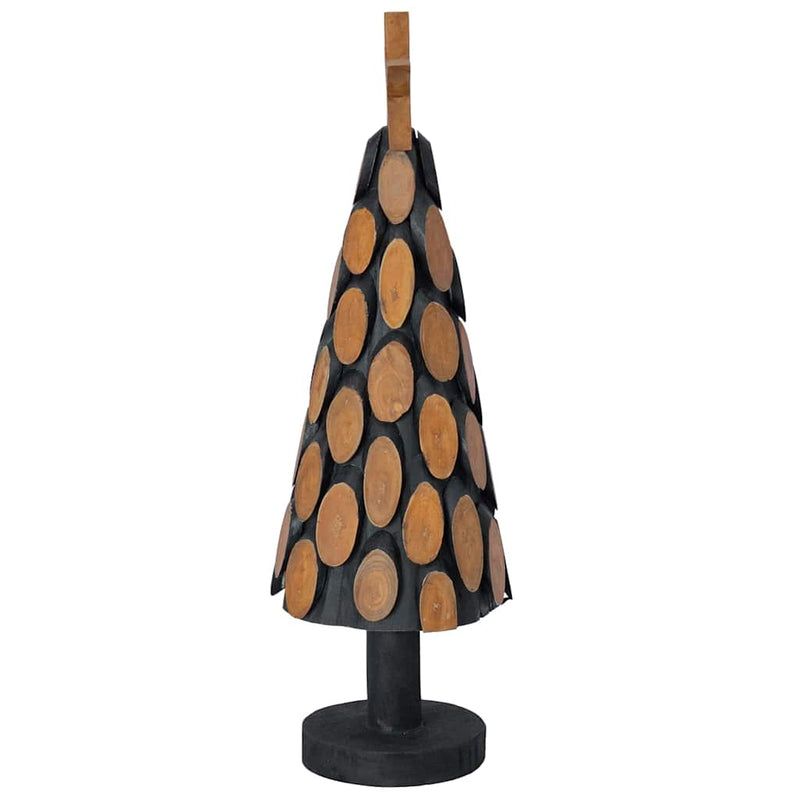 vidaXL Karácsonyfa állvánnyal Barna 60 cm Tömör tíkfa