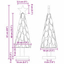 vidaXL Karácsonyfa állvánnyal Barna 60 cm Tömör tíkfa