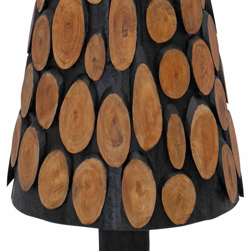 vidaXL Karácsonyfa állvánnyal Barna 120 cm Tömör tíkfa