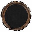 vidaXL Karácsonyfa állvánnyal Barna 120 cm Tömör tíkfa