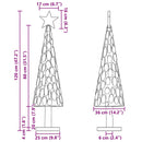 vidaXL Karácsonyfa állvánnyal Barna 120 cm Tömör tíkfa