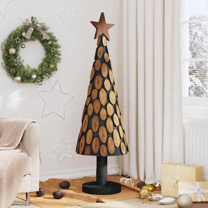 vidaXL Karácsonyfa állvánnyal Barna 150 cm Tömör tíkfa