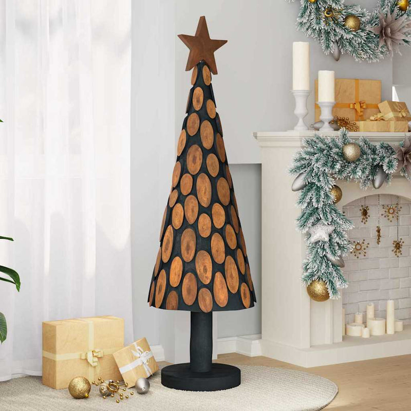 vidaXL Karácsonyfa állvánnyal Barna 150 cm Tömör tíkfa