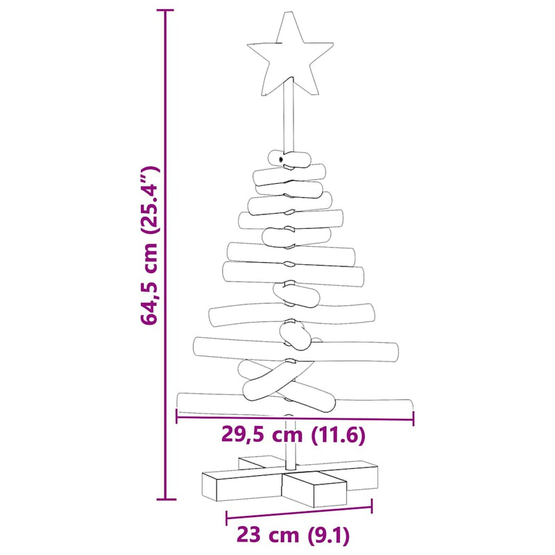 vidaXL Karácsonyfa állvánnyal Barna 60 cm Tömör tíkfa