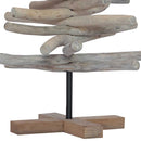 vidaXL Karácsonyfa állvánnyal Barna 90 cm Tömör tíkfa