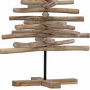 vidaXL Karácsonyfa állvánnyal Barna 120 cm Tömör tíkfa