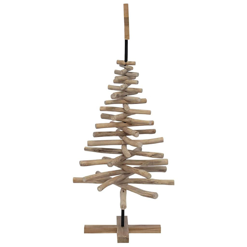 vidaXL Karácsonyfa állvánnyal Barna 120 cm Tömör tíkfa
